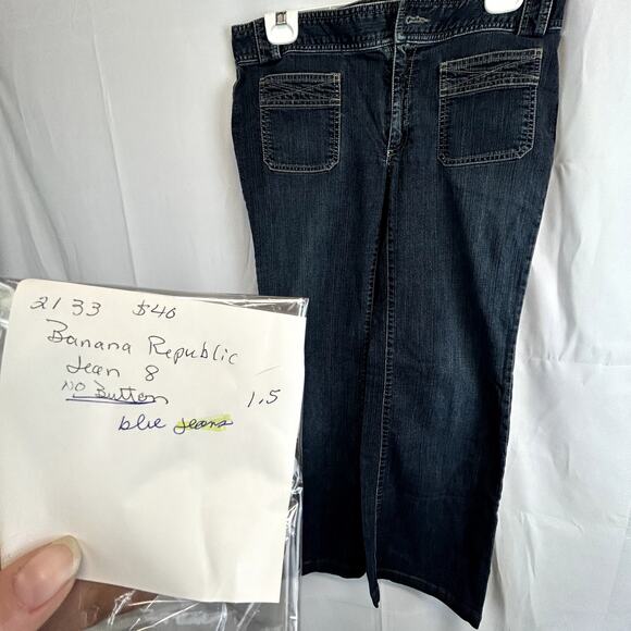 Banana Republic blue Denim Jeans Size 8. 34 x 29" made in Turkey - Picture 12 of 12